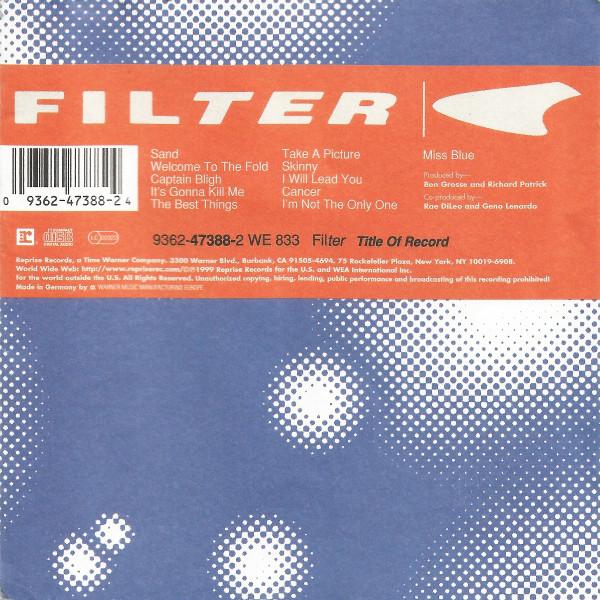 Filter  - Title Of Record