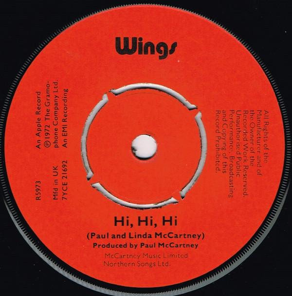 Wings (2) - Hi, Hi, Hi / C Moon